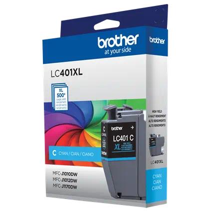 Brother LC401XL LC401XLCS Cyan High Yield Original Ink Cartridge – 500 Pages