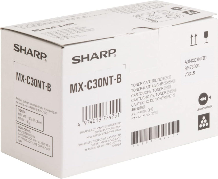 Sharp MX-C30NTB Black Toner Cartridge