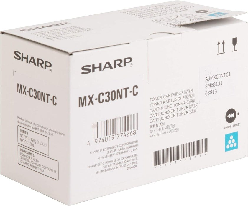 Sharp MX-C30NTC Cyan Toner Cartridge