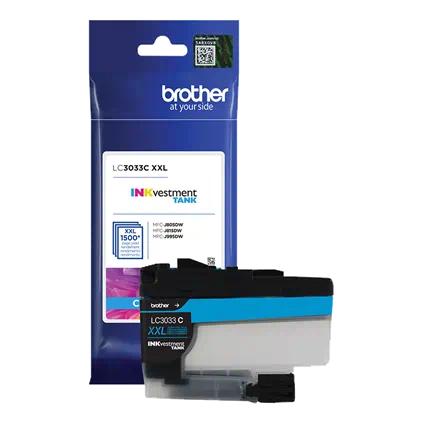 Brother LC3033C Cyan Super High-Yield INKvestment Tank Original Ink Cartridge
