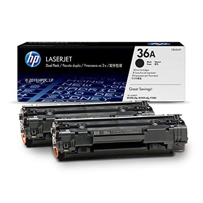 HP 36A CB436AD Black Standard Yield Original LaserJet Toner Cartridge – 2-Pack – 4,000 Pages