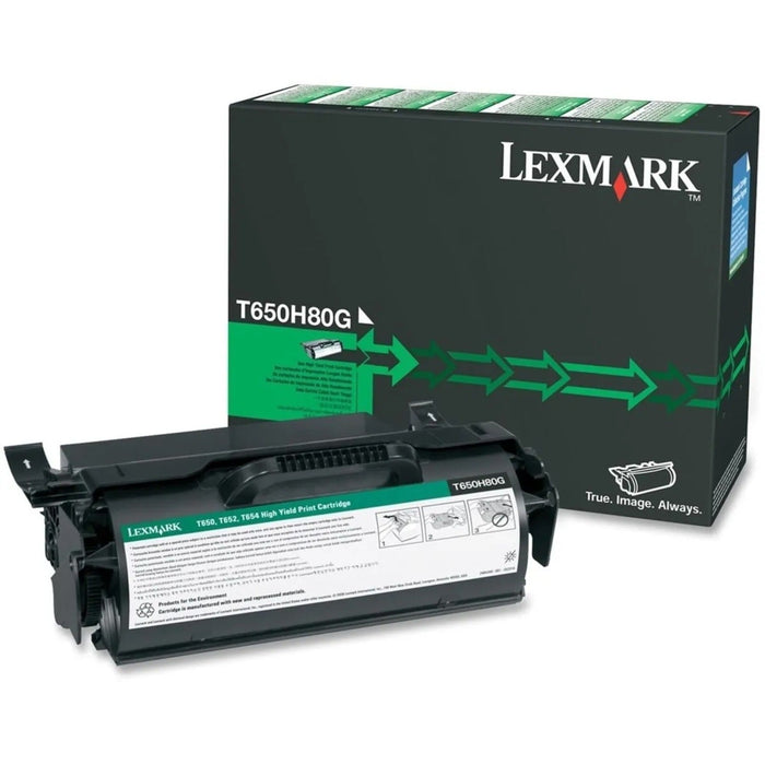 Lexmark T650H80G Black High Yield Toner Cartridge