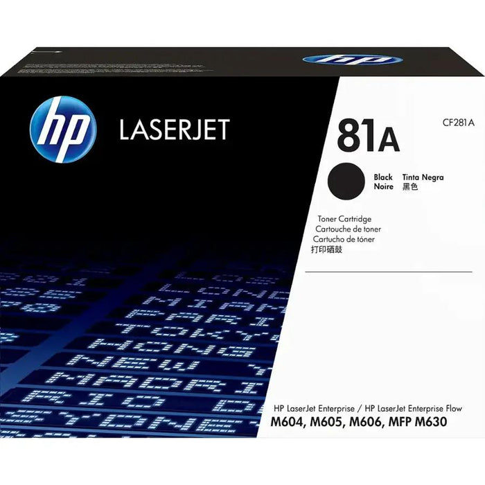 HP 81A CF281A Black Standard Yield Original LaserJet Toner Cartridge – 10,500 Pages