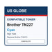 Compatible USGBRTN227CR Cyan Brother High Yield Toner Cartridge — front-facing retail box