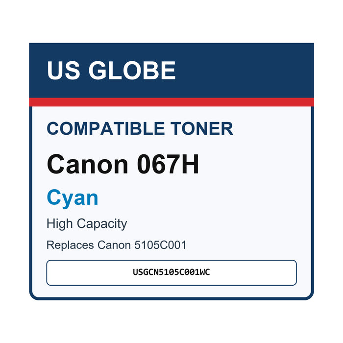 Compatible USGCN5105C001WC Cyan Canon High Yield Toner Cartridge — front-facing retail box