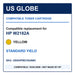US Globe compatible non-OEM toner for HP W2182A, yellow standard yield, SKU USGHPW2182AWC