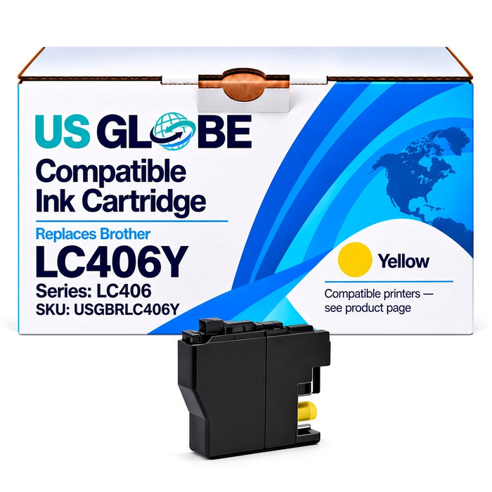 US Globe USGBRLC406Y Yellow Compatible Ink Cartridge (Replaces Brother LC406Y)