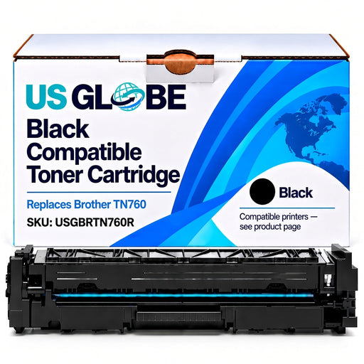 US Globe USGBRTN760R Black Compatible Toner Cartridge (Replaces Brother TN760)