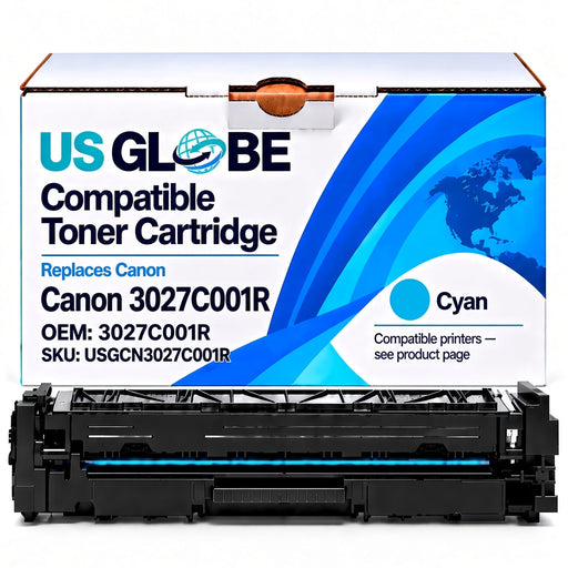 US Globe USGCN3027C001R Cyan Compatible Toner Cartridge (Replaces Canon 3027C001R)