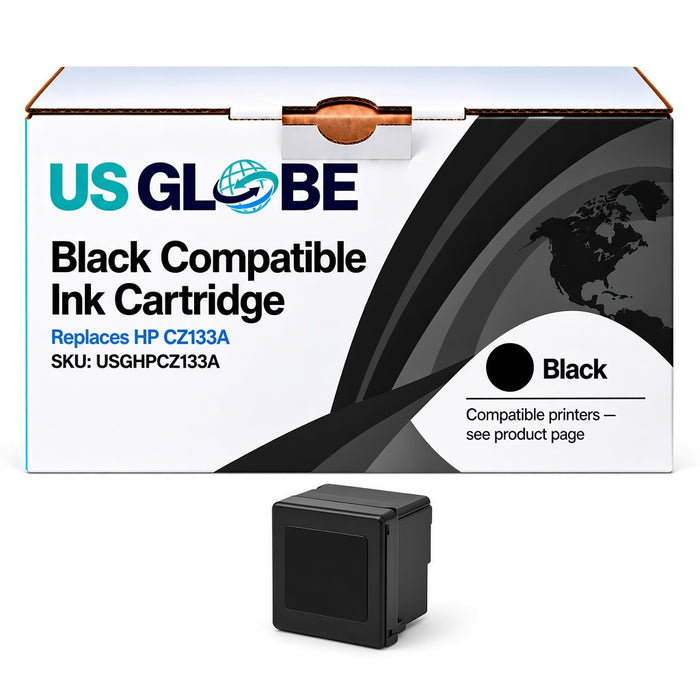 US Globe USGHPCZ133A Black Compatible Ink Cartridge (Replaces HP CZ133A)