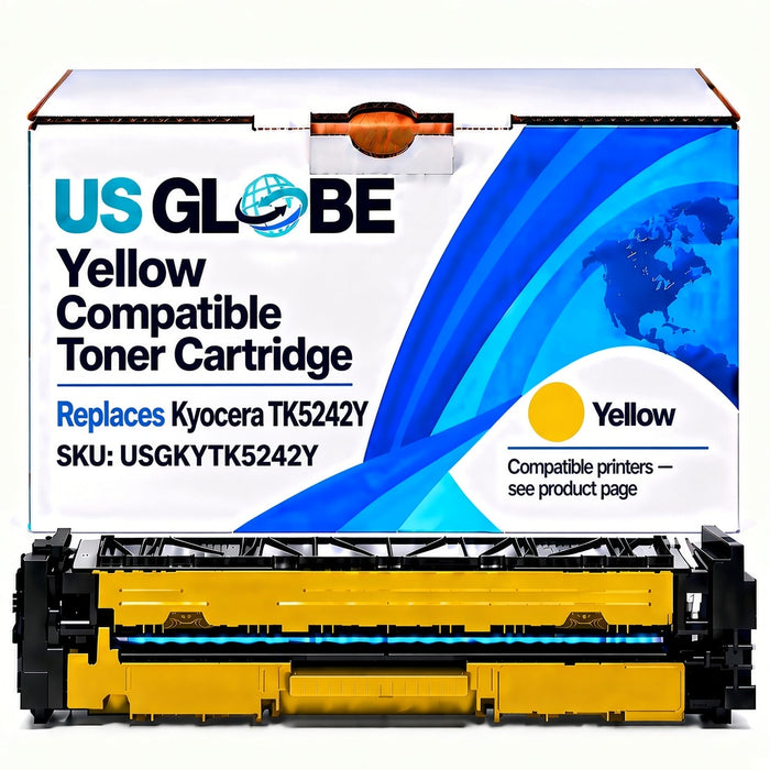 US Globe USGKYTK5242Y Yellow Compatible Toner Cartridge (Replaces Kyocera TK5242Y)