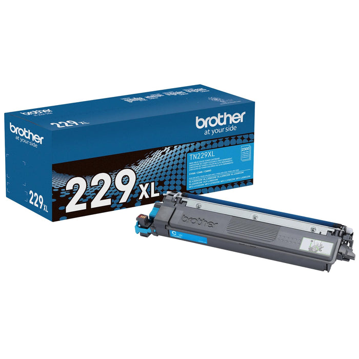 Brother TN229XLC High-Yield Cyan Original Toner Cartridge — 2,300 Pages