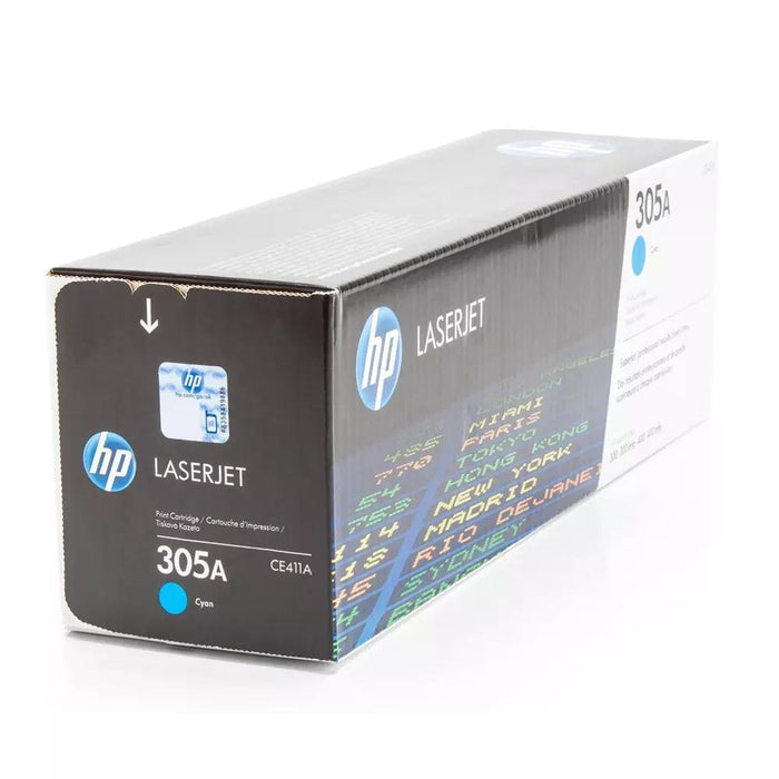 HP 305A CE411A Cyan Standard Yield Original LaserJet Toner Cartridge – 2,600 Pages