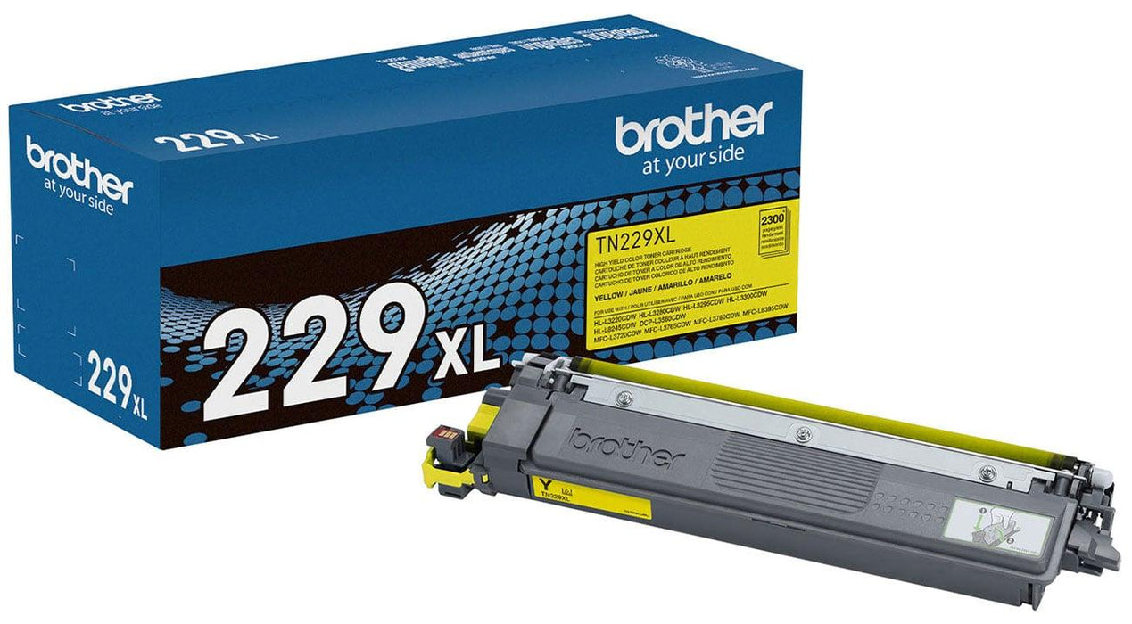 Brother TN229XLY High Yield Yellow Original Laser Toner Cartridge – 2,300 Pages