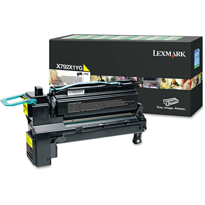 Lexmark X792X1YG Yellow Extra High Yield Return Program Toner Cartridge